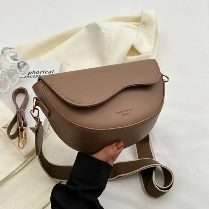 Vintage Leather Saddle Bag – Summer Chain Shoulder & Crossbody Underarm Handbag for Stylish Women - Gear Elevation