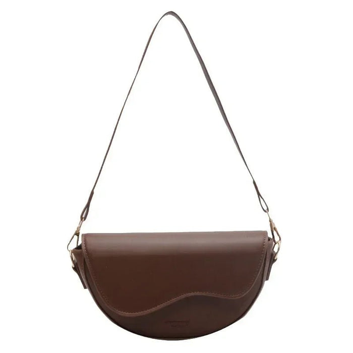 Vintage Leather Saddle Bag – Summer Chain Shoulder & Crossbody Underarm Handbag for Stylish Women - Gear Elevation