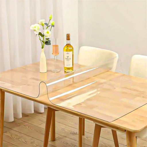 Waterproof And Oil Resistant Transparent Tablecloth - PVC Transparent Tablecloth with a Thickness, Heat - resistant, Waterproof, and Oil Resistant Dining Table Mat - Gear Elevation