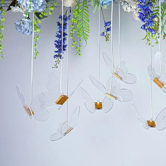 White Butterfly LED Hanging Lights – Perfect for Modern Wedding & Event Decor, Stunning Ceiling Accents - Gear Elevation