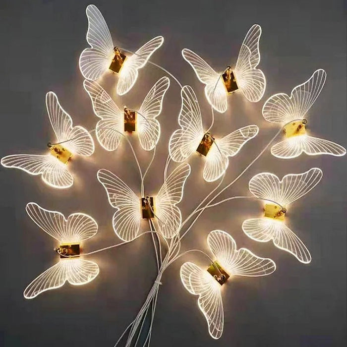 White Butterfly LED Hanging Lights – Perfect for Modern Wedding & Event Decor, Stunning Ceiling Accents - Gear Elevation