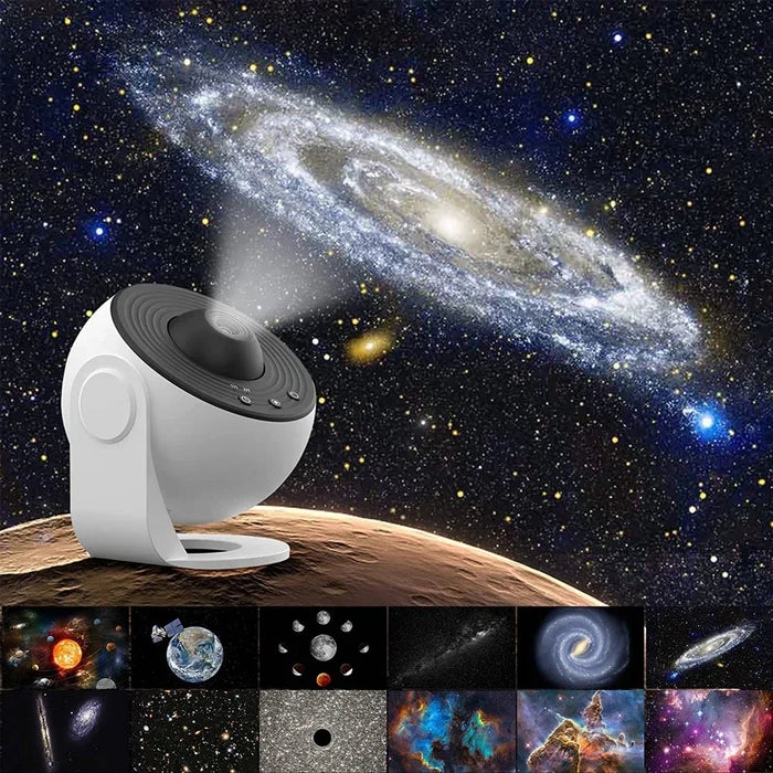 LED Galaxy Starry Sky Projector – 12-in-1 360° Rotating Night Light for Magical Bedroom, Party Décor, and Relaxing Ambiance for Kids & Adults