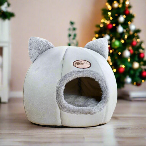 Winter Sleeping Pet Tent - Cozy Cave Nest and Little Mat Basket for Small Dogs and Cats - Gear Elevation