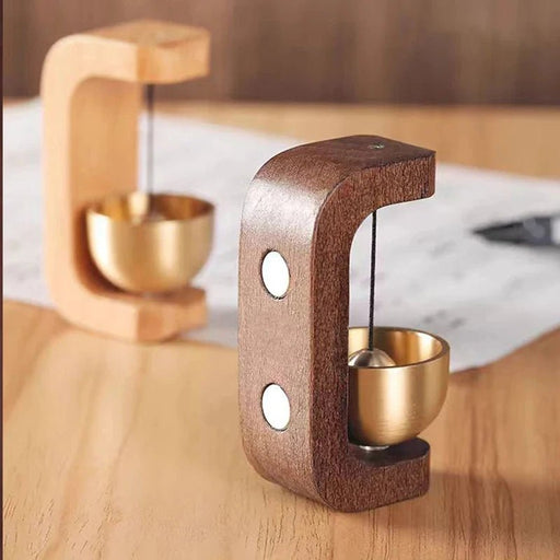 Wireless Wooden Doorbell with Brass Chimes - Minimalist Magnetic Design for Home - Gear Elevation