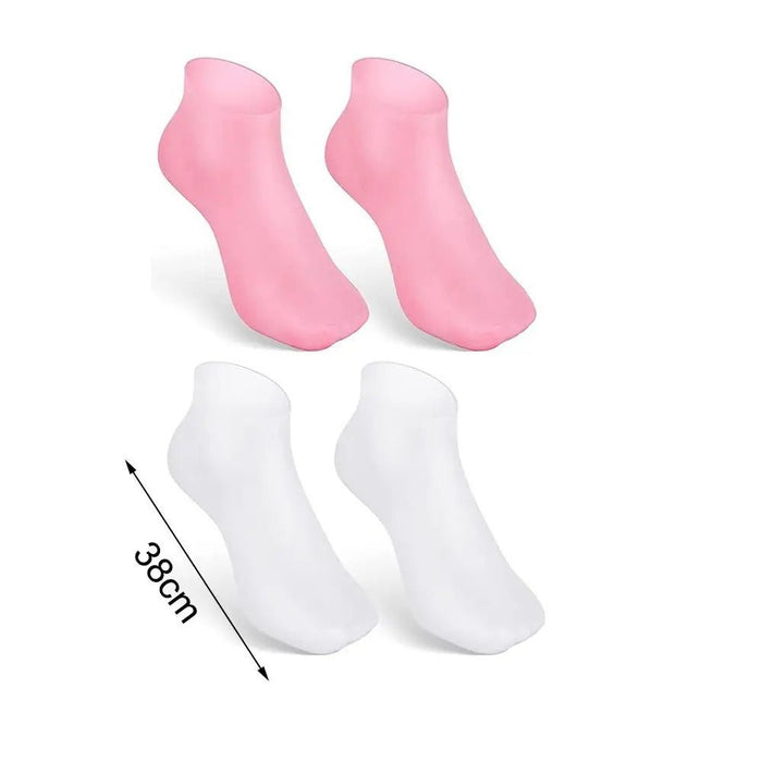 Women Foot Spa Pedicure Silicone Socks - Spa Gel Socks for Calluses, Foot Care After Pedicure, for Dry Cracked Feet - Gear Elevation