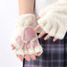 Women's Adorable Cat Paw Plush Mittens – Cozy, Soft, Fingerless Fluffy Gloves - Gear Elevation