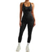 Women’s Bodycon Jumpsuit – Sleek Sleeveless All - in - One Fitness & Casual Activewear - Gear Elevation