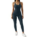 Women’s Bodycon Jumpsuit – Sleek Sleeveless All - in - One Fitness & Casual Activewear - Gear Elevation