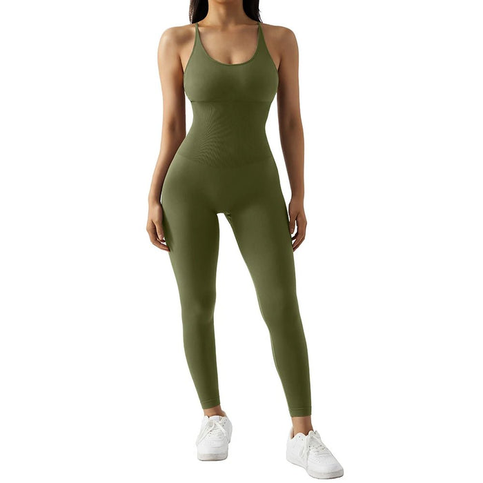 Women’s Bodycon Jumpsuit – Sleek Sleeveless All - in - One Fitness & Casual Activewear - Gear Elevation