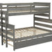 Wood Twin over Full Bunk Bed with Twin Size Trundle - Gear Elevation