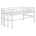 Wood Twin Size Loft Bed with Side Ladder - Gear Elevation