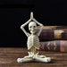 Yoga Skeleton Sculpture - Creative Human Skeleton Yoga Skull Resin Handicrafts - Gear Elevation