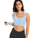 Zip - Front Sports Bra – Adjustable, Shockproof Athletic Crop Top for Gym & Yoga - Gear Elevation