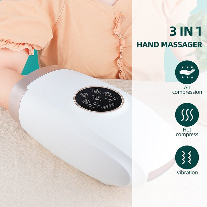3 in 1 Hot Compress Full Hand Massager, Wireless, Therapy for Arthritis, Pain Relief - Gear Elevation