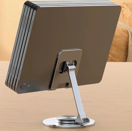 360° Phone Holder Stand - Metal Rotating Stand - Gear Elevation