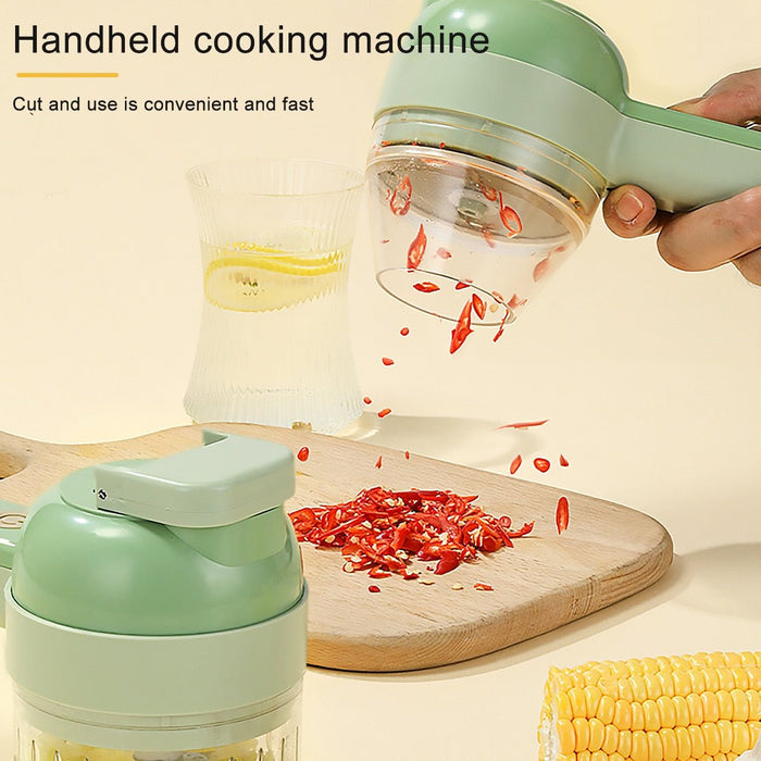 4 In 1 Hand-held Electric Kitchen Vegetable Cutter - Gear Elevation