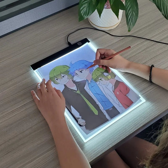 A4 LED Acrylic Drawing Board - Ultra Thin Dimmable Tracing Light Box - Gear Elevation