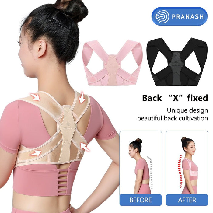 Adjustable Clavicle Posture Corrector - Back Brace Straightener for Clavicle Support and Providing Pain Relief from Neck, Shoulder, and Back - Gear Elevation