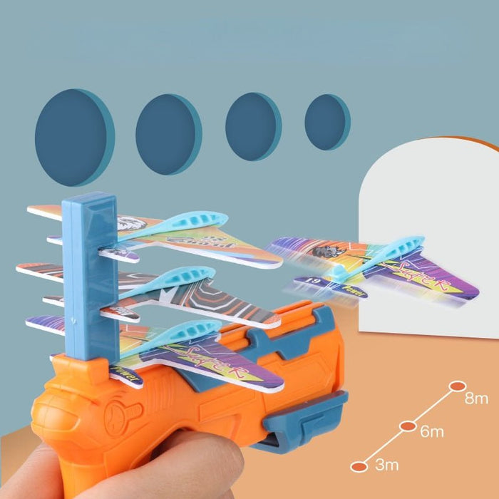 Airplane Launcher - Rapid Toy Airplane Launcher with 3 Small Plane Toy for Kids - Gear Elevation