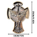 Archangel Michael Natural Wood Carved Statue - Gear Elevation