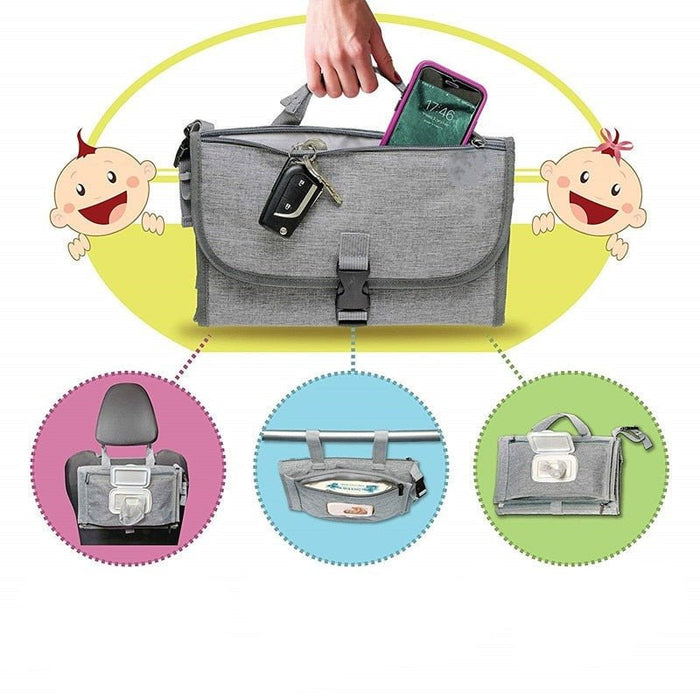 Baby Changing Pad Bag - Portable Diaper Changing Travel Bag - Gear Elevation