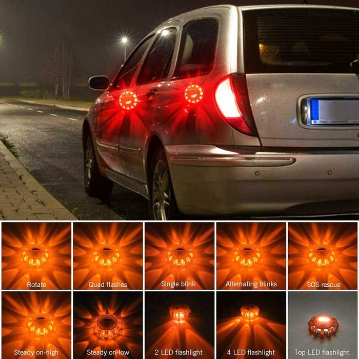 Car Emergency Lights - USB Rechargeable LED Road Flares - Gear Elevation