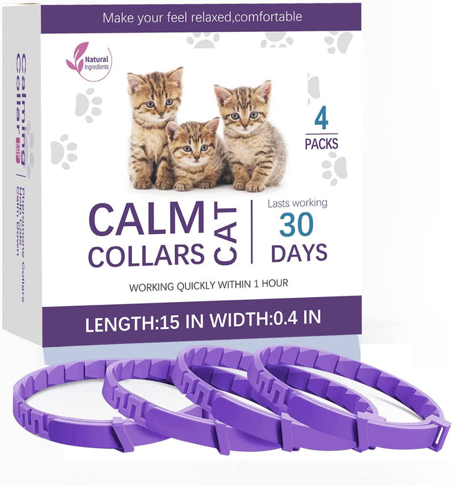 Cat Calming Collar - Behavior and Calming Collar for Cats 4pcs- 38cm - Gear Elevation