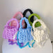 Chunky Knit Purse - Women's Handmade Woven Tote Bag - Gear Elevation