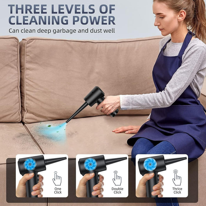 Cordless Rechargeable Air Duster - 51000 RPM Compressed Air Blower - Gear Elevation
