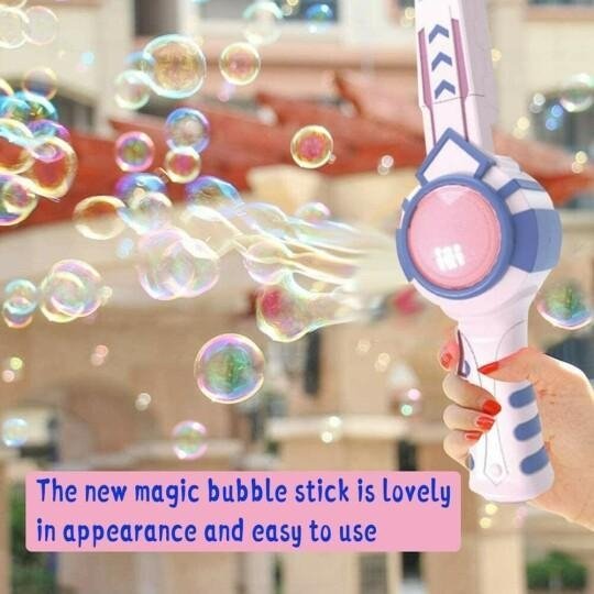 Elastic Smog Bubble Maker - Automatic Magic Smoke Bubble Blower Machine for Kids Bubble Wand with Bubble Water for Parties, Wedding, Indoor and Outdoor - Gear Elevation