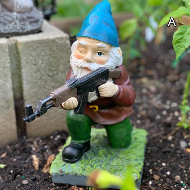 Funny Army Gnome Garden Statue - Gear Elevation