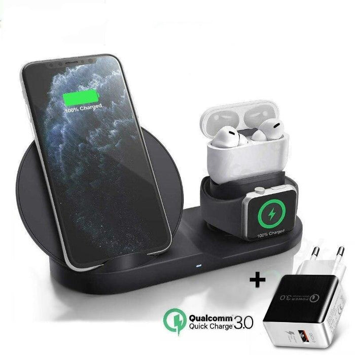 Gear Station 3.0™ - 3 in 1 Fast Wireless Charger Dock Station - Gear Elevation