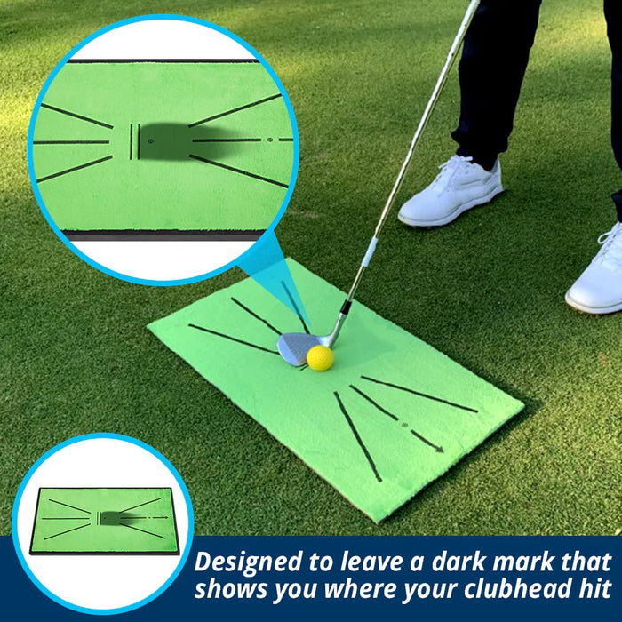 Golf Training Mat - Swing Detection Divot for Indoor Outdoor Golf Training Equipment - Gear Elevation