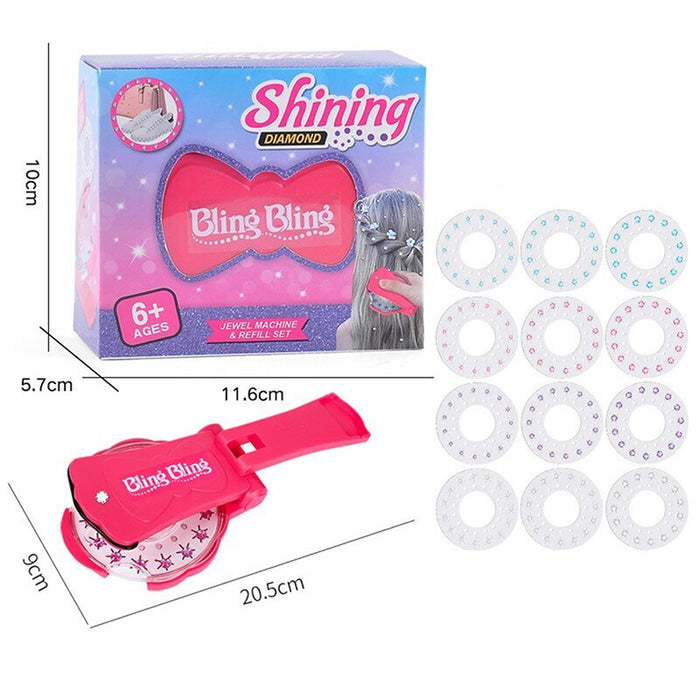 Hair Bling Stapler - Shining Bling Diamond Hair Sparkle Stapler Machine - Gear Elevation