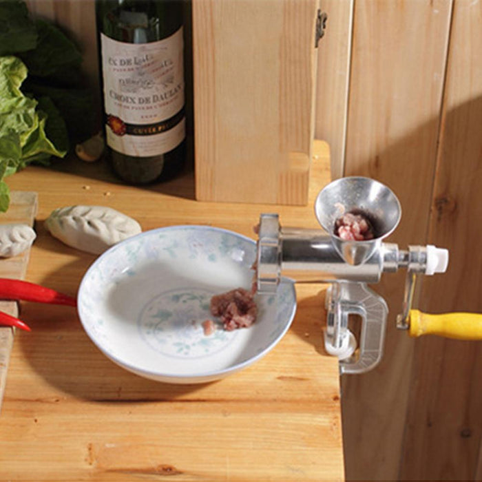 Hand Crank Meat Grinder - Multifunction Handheld Meat Mincer, Sausage, & Noodles Grinder - Gear Elevation