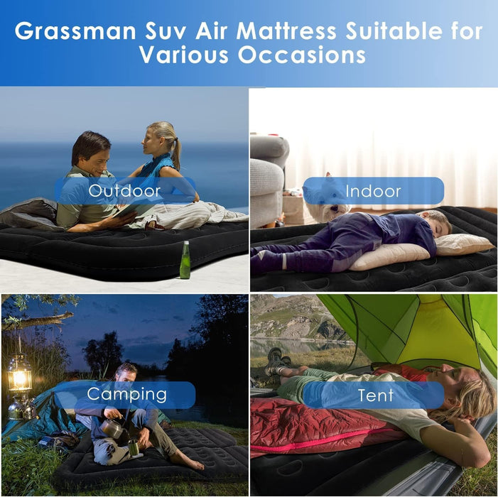 Inflatable Car Mattress - Pillow Air-Pump for Car, SUV, Truck Travel, Hiking, Trip and Other Outdoor Activities - Gear Elevation