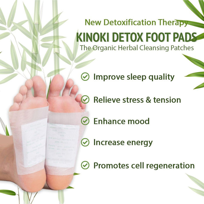 Kinoki Detox Foot Pads - Organic Herbal Cleansing Patches (50 Pairs) - Gear Elevation