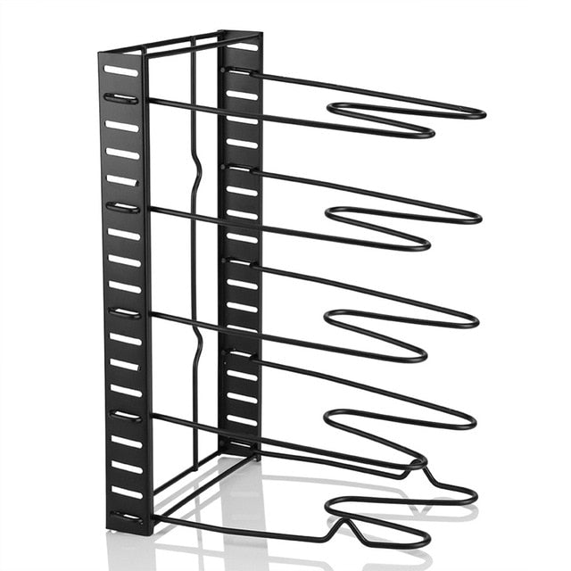 Kitchen Pan Organizer w/ 8 Adjustable Non-slip Tiers - Gear Elevation