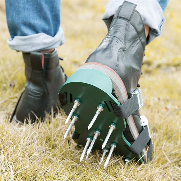 Lawn Aerators - 1 Pair Lawn Aerator Spikes with Adjustable Straps Universal Size for Boots Grass Cultivator - Gear Elevation