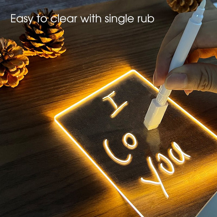 LED Note Board Night Lamp, Creative Message Board for Home, Bedroom, Child Room Decor - Gear Elevation