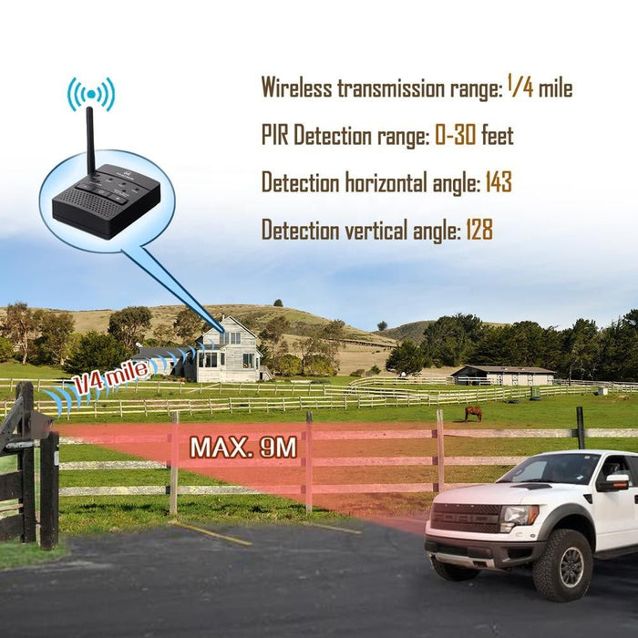 Long Range Solar Wireless Driveway Alarm - Gear Elevation