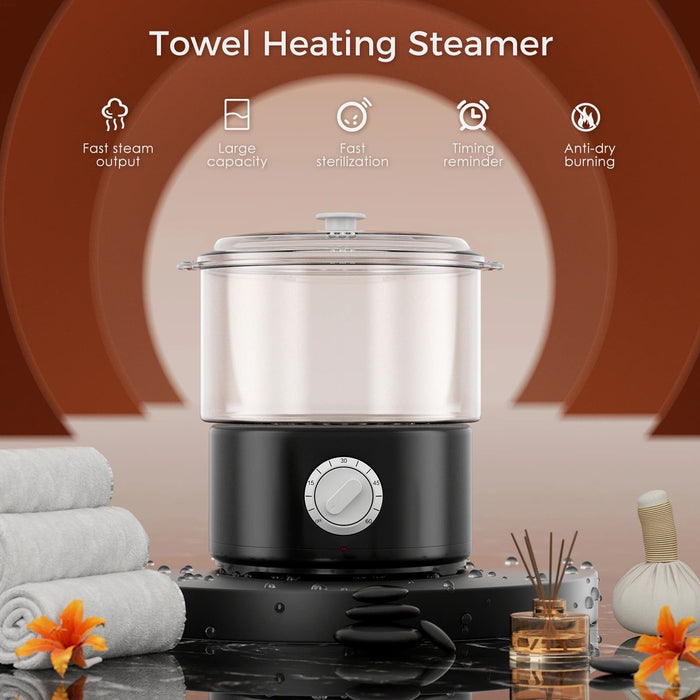 Mini Electric Spa Towel Stone Warmer - Portable Towel Steamer with Fast Heating Technology - Gear Elevation