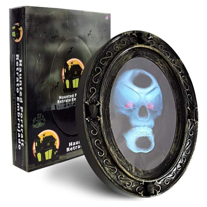 Motion Activated Skull Mirror - Scary Halloween Magic Mirror - Gear Elevation