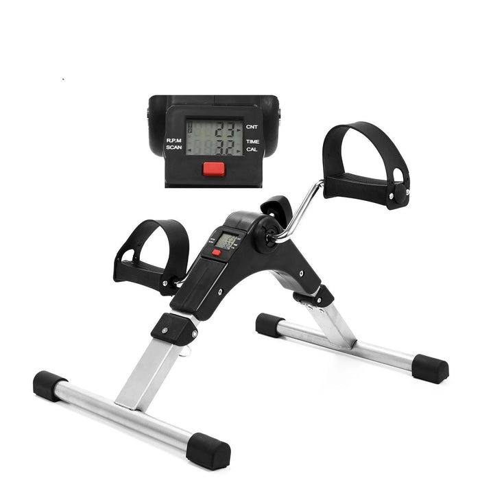 Pedals Exercise Bike Portable - Foldable Pedal Exerciser with Digital LCD Display - Gear Elevation