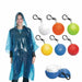 Rain Coat Keychain - Disposable Emergency Rain Ponchos, Waterproof Raincoats In Keychain Ball - Gear Elevation