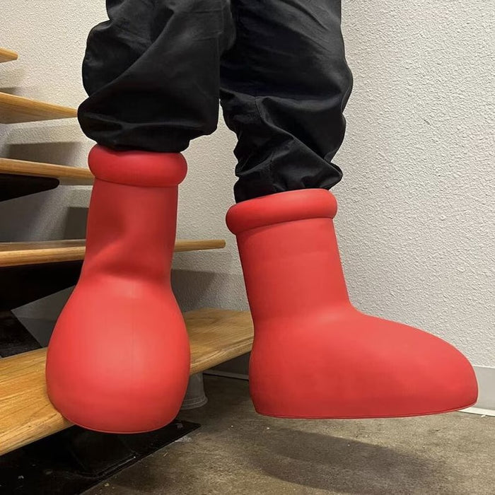 Red Rain Boots Thick Bottom - Big Red Boots - Gear Elevation