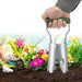 Seedling Transplanter Tool - Bend Free Tool for Planting Bulbs - Automatic Soil Release for Digging/Refilling Hole - Gear Elevation