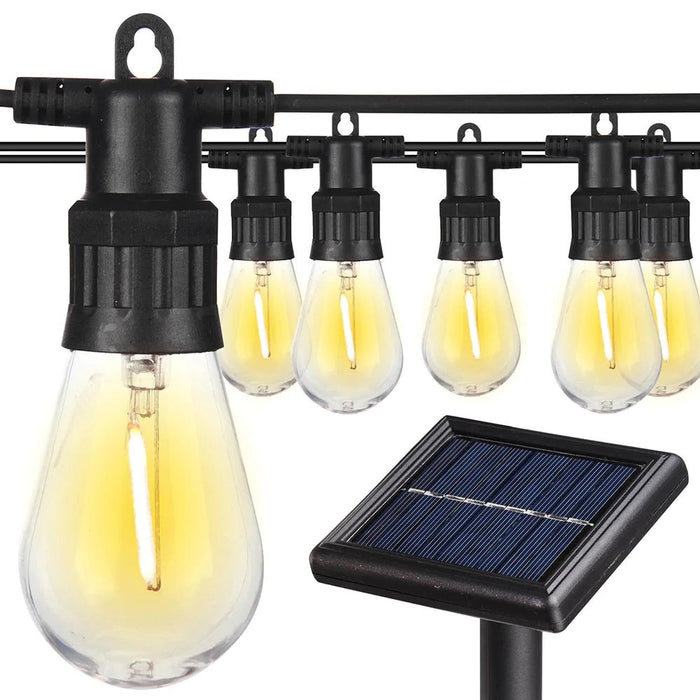 Solar Garden Festoon Light Pack - 10m/20m/30m Waterproof LED String Lights with S14 Bulb - Gear Elevation