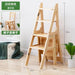 Wooden Ladder Chair - 4-Step Folding Portable Wooden Stool - Gear Elevation